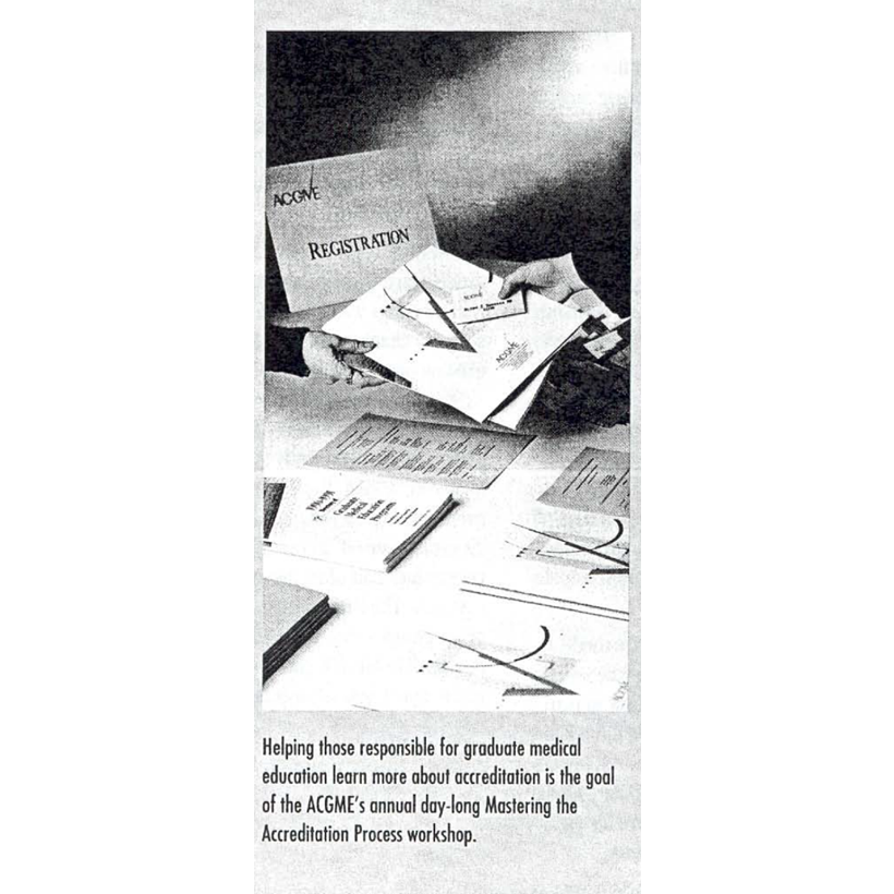 Materials from the 1990 Mastering the Accreditation Process workshop