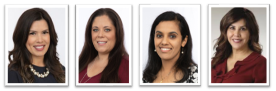 L to R: Athena Gonzalez, Deann Ramirez, Vini Vijayan, MD, and Jolie A. Limon, MD presented their poster, Strategies for Optimizing Fit Testing for Residents and the Evolving Role of the Program Coordinator, at the 2021 ACGME Annual Educational Conference.