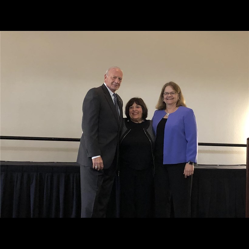 ACGME President and CEO Thomas J. Nasca, MD, MACP, Gienapp Awardee Carol Bernstein, MD, and ACGME Awards Committee Chair Diane Hartmann, MD