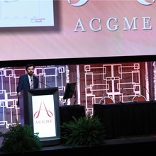 Drs. Patrick Cocks and Marc Triola presenting at the 2019 ACGME Annual Educational Conference