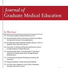 Cover of the June 2020 issue of JGME
