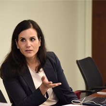 Dr. Rialon at a recent meeting of the ACGME Council of Public Members